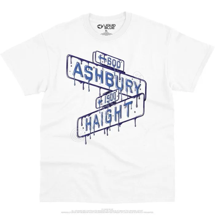 Liquid Blue TShirt Men Haight Ashbury Sign TShirt