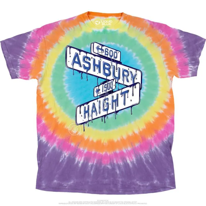 Liquid Blue TShirt Men Haight Ashbury Sign TShirt