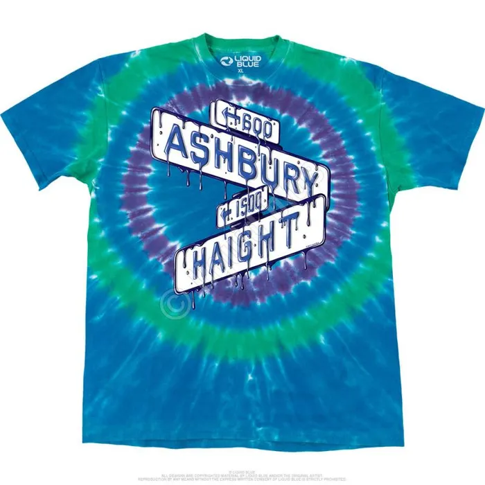 Liquid Blue TShirt Men Haight Ashbury Sign TShirt