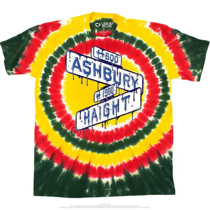 Liquid Blue TShirt Men Haight Ashbury Sign TShirt