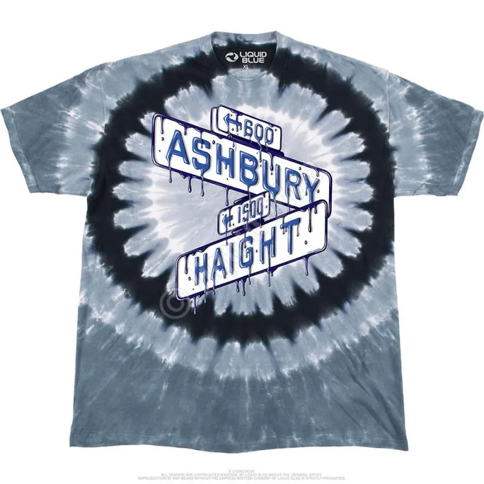 Liquid Blue TShirt Men Haight Ashbury Sign TShirt