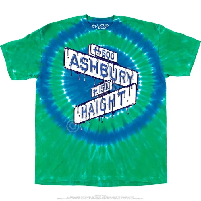 Liquid Blue TShirt Men Haight Ashbury Sign TShirt