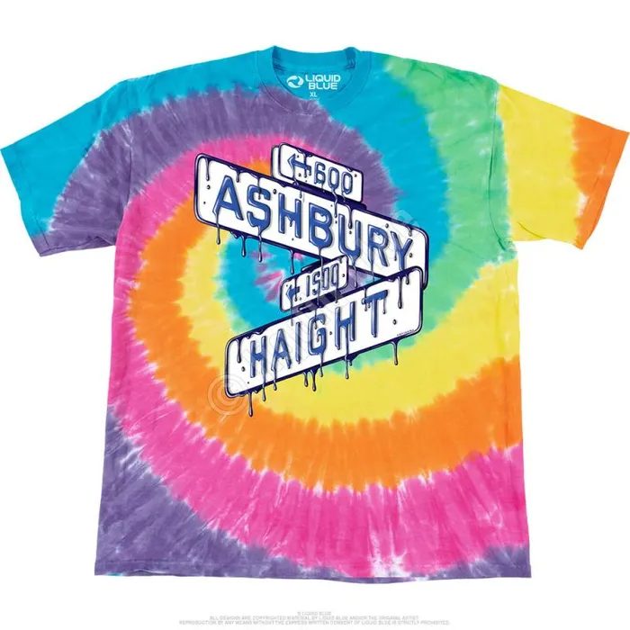 Liquid Blue TShirt Men Haight Ashbury Sign TShirt