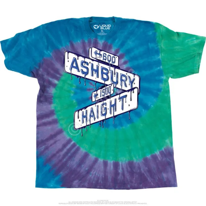 Liquid Blue TShirt Men Haight Ashbury Sign TShirt