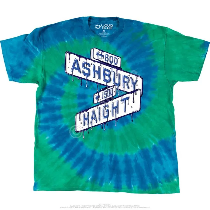 Liquid Blue TShirt Men Haight Ashbury Sign TShirt