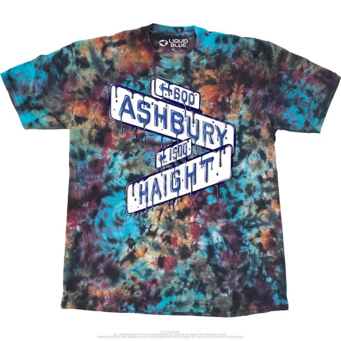 Liquid Blue TShirt Men Haight Ashbury Sign TShirt