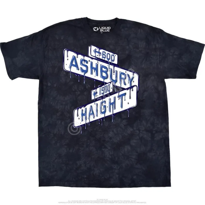 Liquid Blue TShirt Men Haight Ashbury Sign TShirt