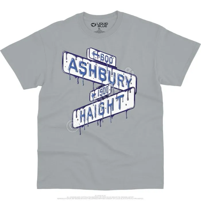 Liquid Blue TShirt Men Haight Ashbury Sign TShirt