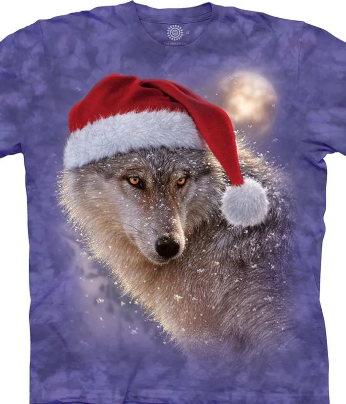 Liquid Blue TShirt Men Holiday Wolf Classic Cotton TShirt