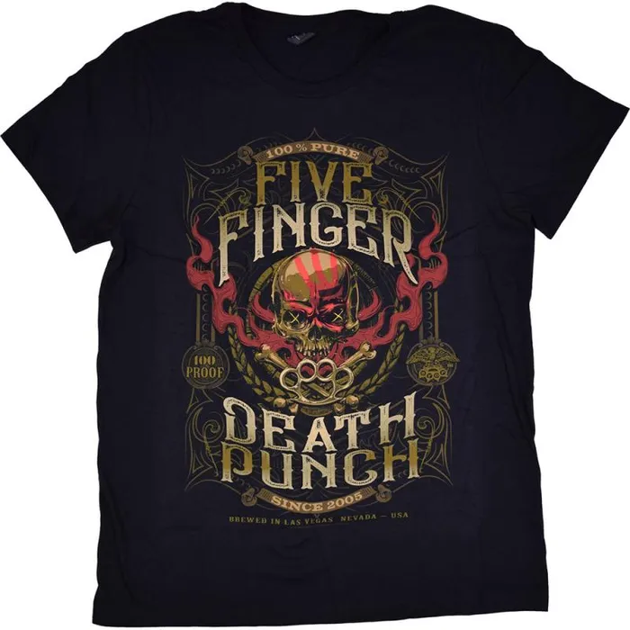 Liquid Blue TShirt Men Hundred Proof Black TShirt