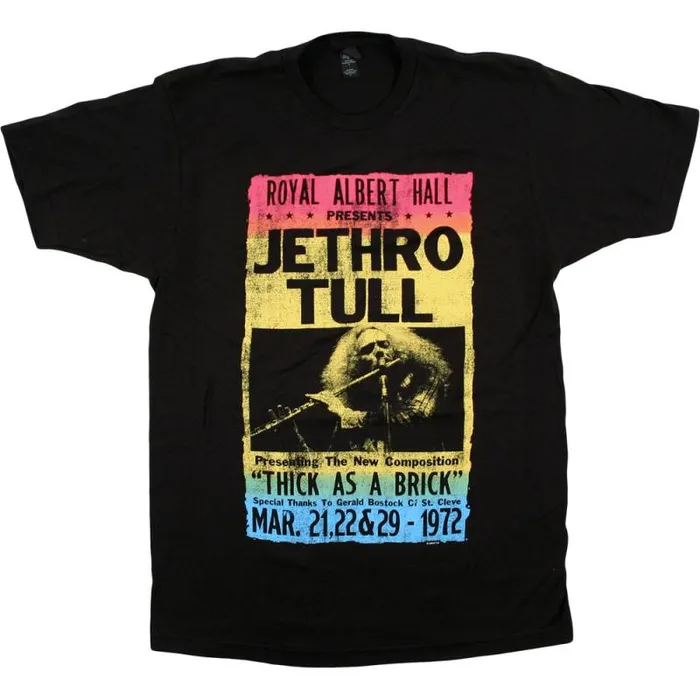 Liquid Blue TShirt Men Jethro Tull Royal Albert Hall Black TShirt