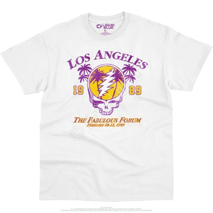 Liquid Blue TShirt Men LA Dead White TShirt
