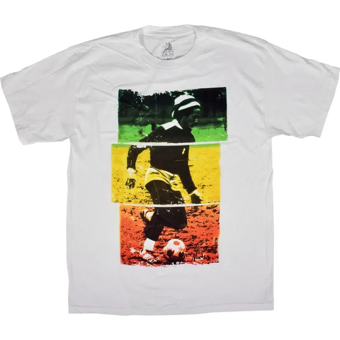 Liquid Blue TShirt Men Marley Soccer TriColor White TShirt