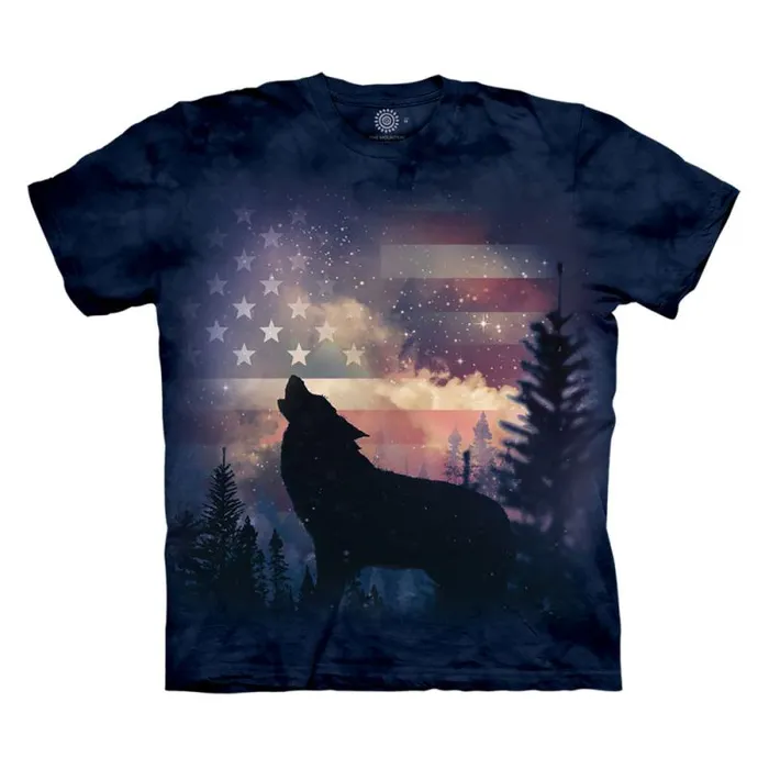 Liquid Blue TShirt Men Patriotic Howl Classic Cotton TShirt