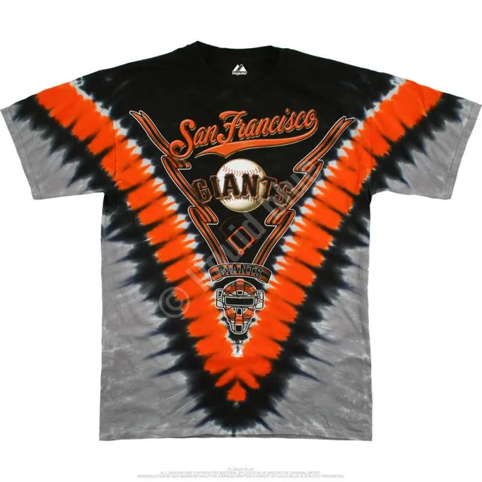 Liquid Blue TShirt Men San Francisco Giants V TieDye TShirt