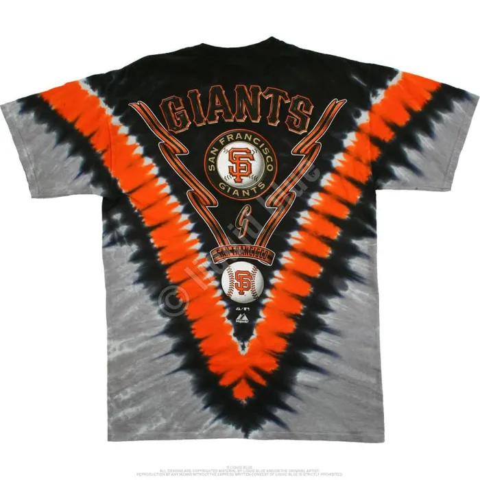 Liquid Blue TShirt Men San Francisco Giants V TieDye TShirt
