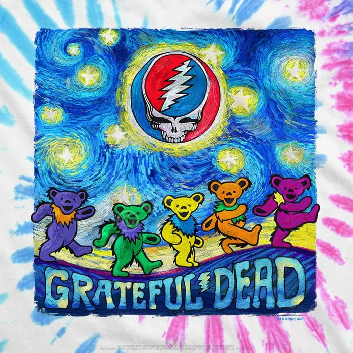 Liquid Blue TShirt Men Starry Bears TieDye TShirt