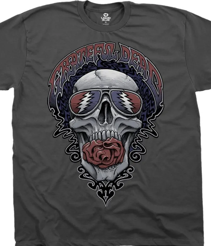 Liquid Blue TShirt Men Steal Your Shades Grey TShirt