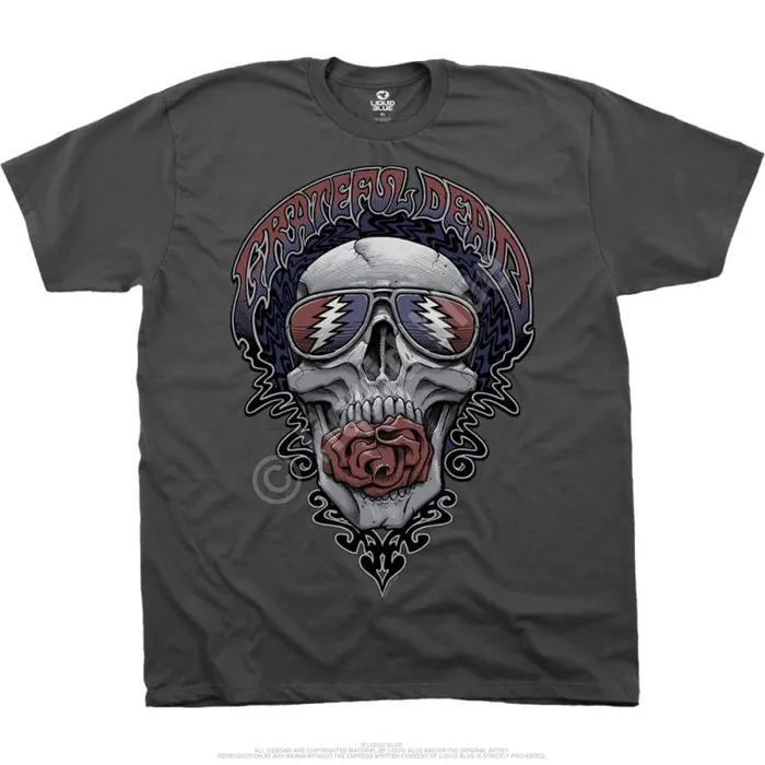 Liquid Blue TShirt Men Steal Your Shades Grey TShirt
