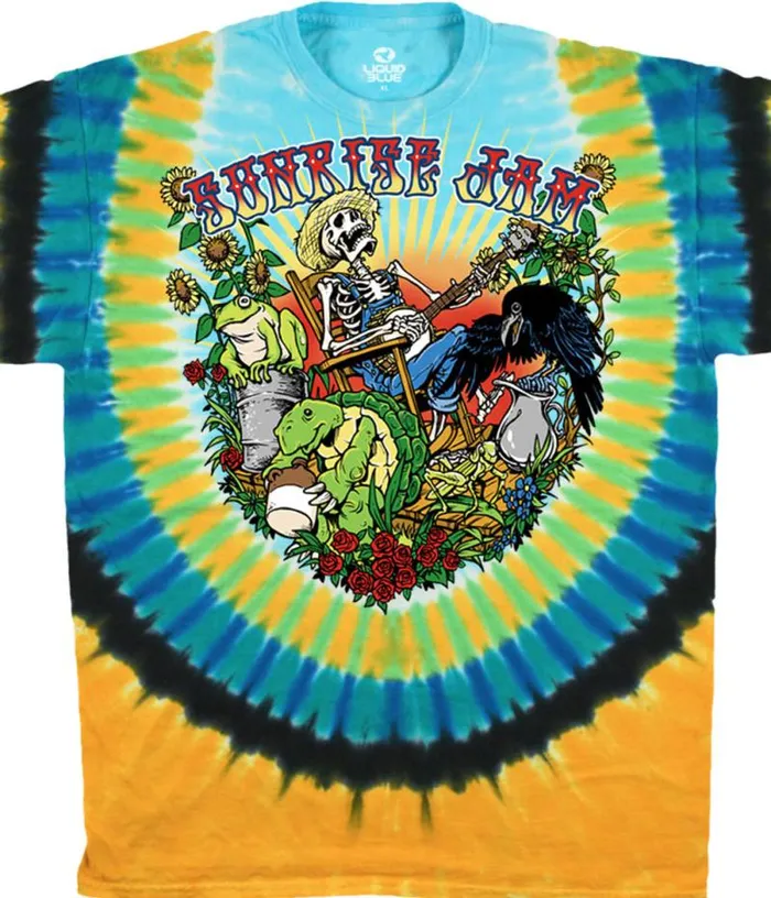 Liquid Blue TShirt Men Sunrise Jam TieDye TShirt