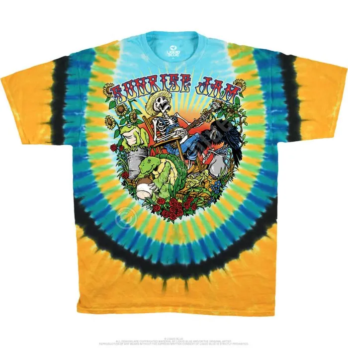 Liquid Blue TShirt Men Sunrise Jam TieDye TShirt