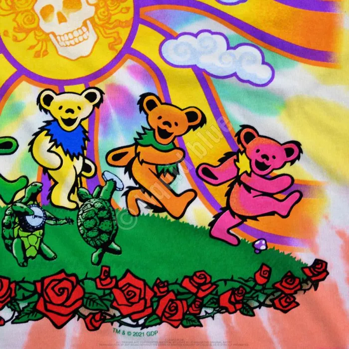 Liquid Blue TShirt Men Sunshine Bears TieDye TShirt