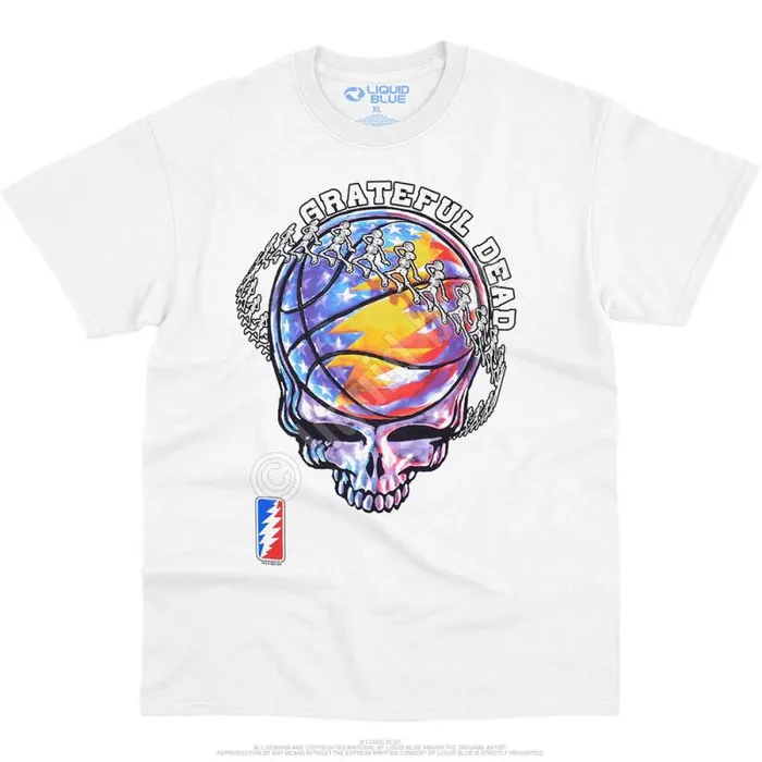 Liquid Blue TShirt Men SYF BBall White TShirt