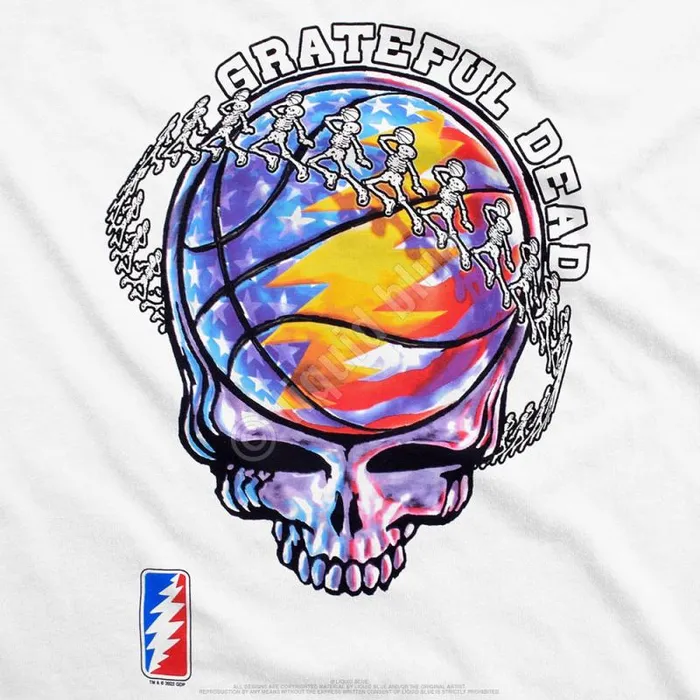 Liquid Blue TShirt Men SYF BBall White TShirt