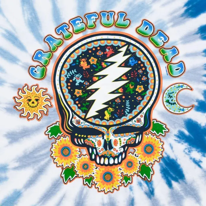 Liquid Blue TShirt Men SYF Day Of The Dead TieDye TShirt