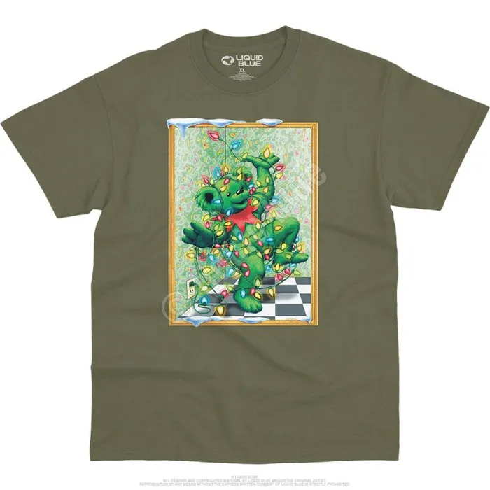 Liquid Blue TShirt Men Tangled Bear TShirt