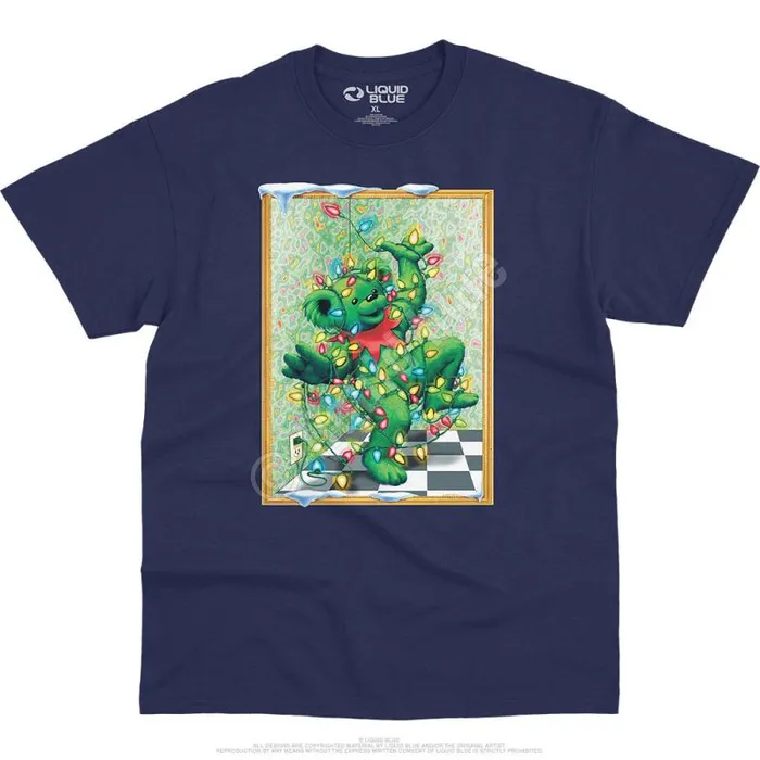Liquid Blue TShirt Men Tangled Bear TShirt