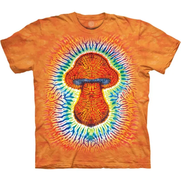 Liquid Blue TShirt Men Tie Dye Mushroom Classic Cotton TShirt
