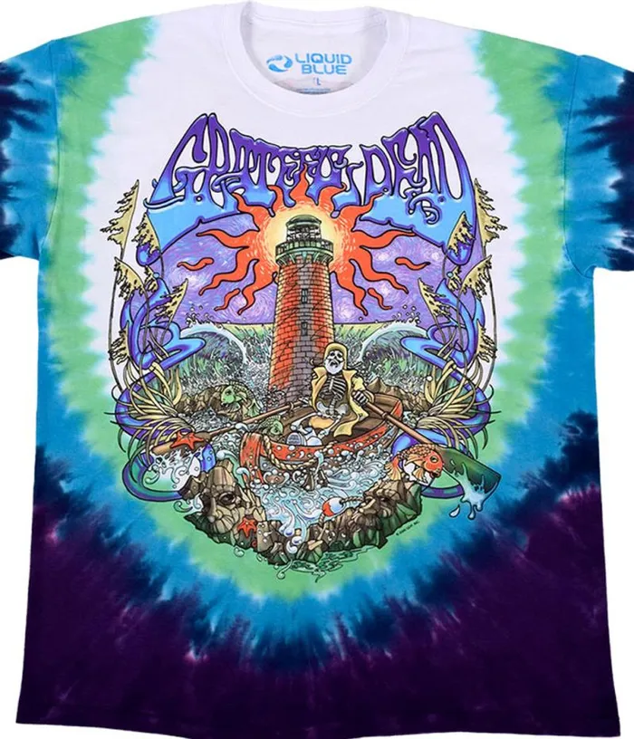 Liquid Blue TShirt Men Watch Tower TieDye TShirt
