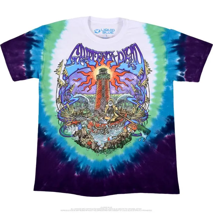 Liquid Blue TShirt Men Watch Tower TieDye TShirt
