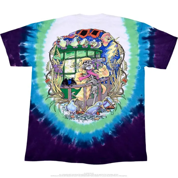 Liquid Blue TShirt Men Watch Tower TieDye TShirt
