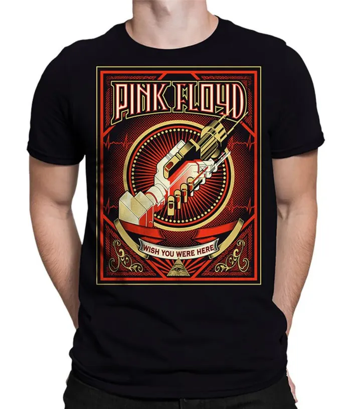 Liquid Blue TShirt Men Wish You Were Here Black TShirt