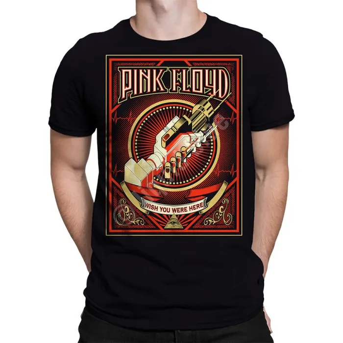 Liquid Blue TShirt Men Wish You Were Here Black TShirt