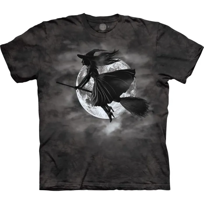 Liquid Blue TShirt Men Witch Moon Classic Cotton TShirt