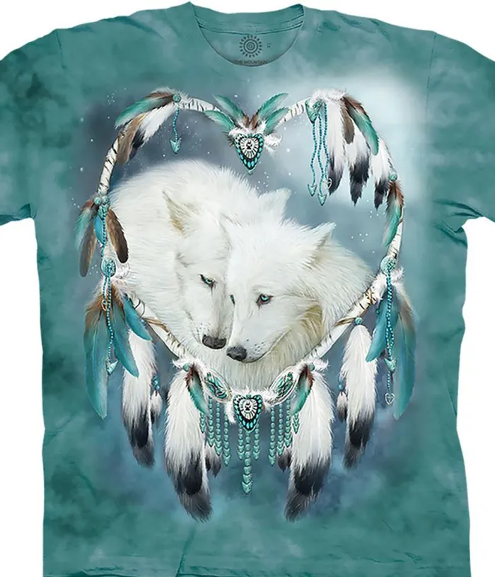 Liquid Blue TShirt Men Wolf Heart Classic Cotton TShirt