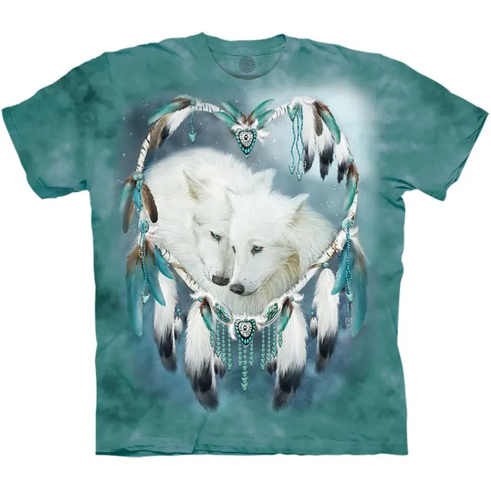 Liquid Blue TShirt Men Wolf Heart Classic Cotton TShirt