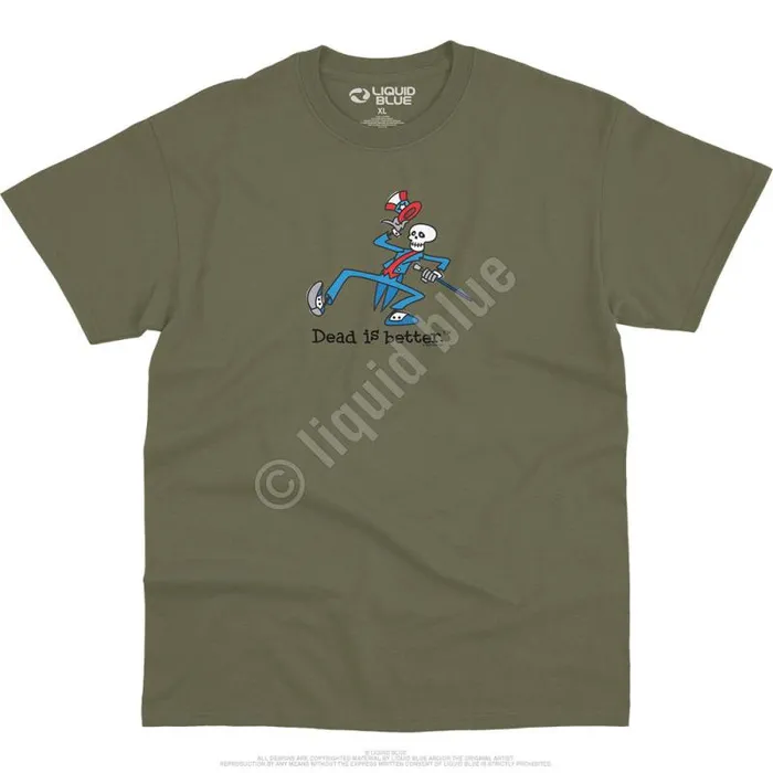 Liquid Blue TShirt Men Yankee Dead Is Better TShirt