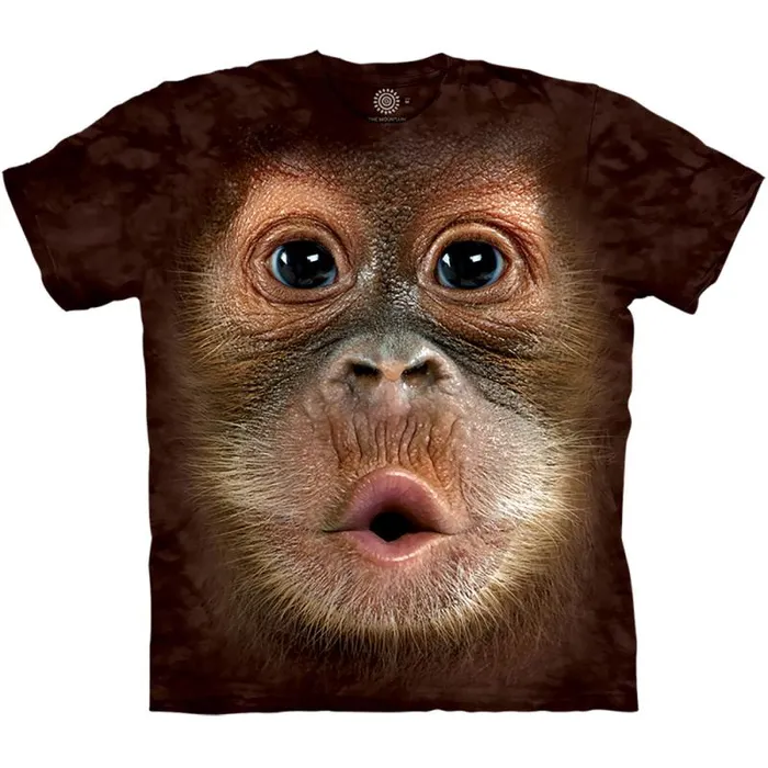 Liquid Blue Youth Kids Big Face Baby Orangutan Kids039 TShirt
