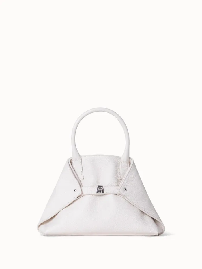 Little Ai Messenger Bag In Cervocalf Leather Alabaster Women Akris Crossbody Bags