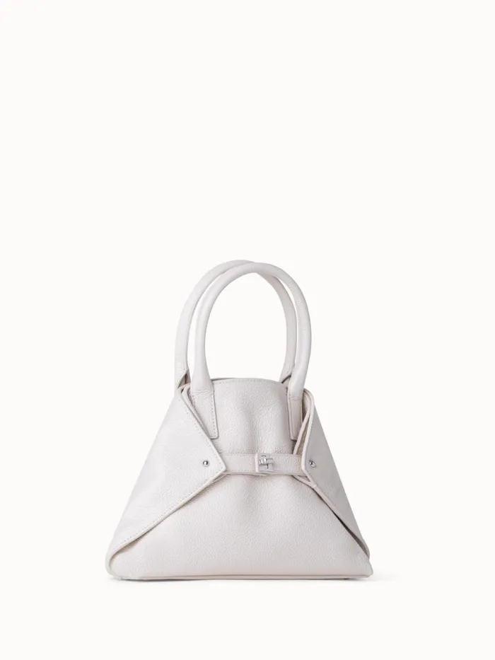 Little Ai Messenger Bag In Cervocalf Leather Alabaster Women Akris Crossbody Bags