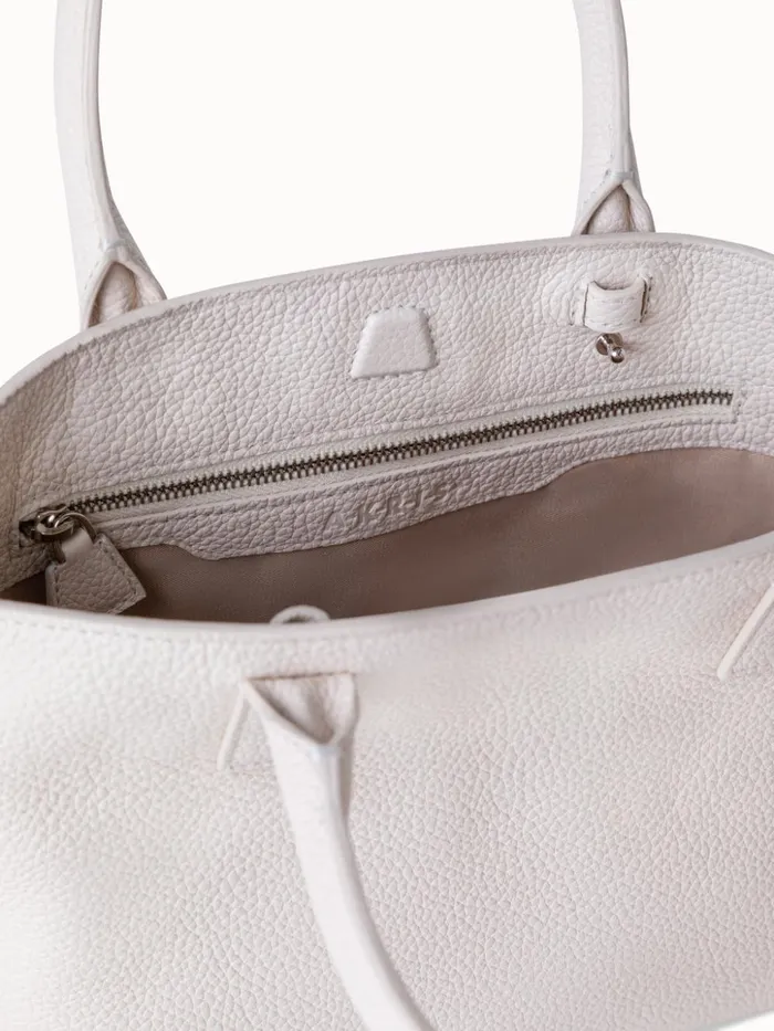 Little Ai Messenger Bag In Cervocalf Leather Alabaster Women Akris Crossbody Bags