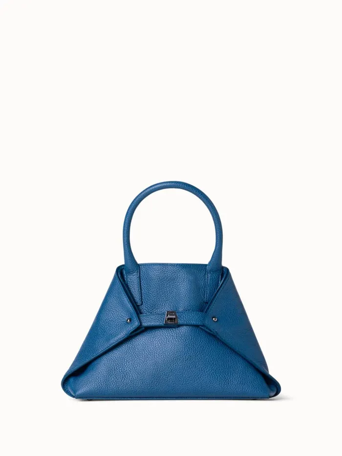 Little Ai Top Handle Bag In Cervocalf Leather Pacific Women Akris Crossbody Bags