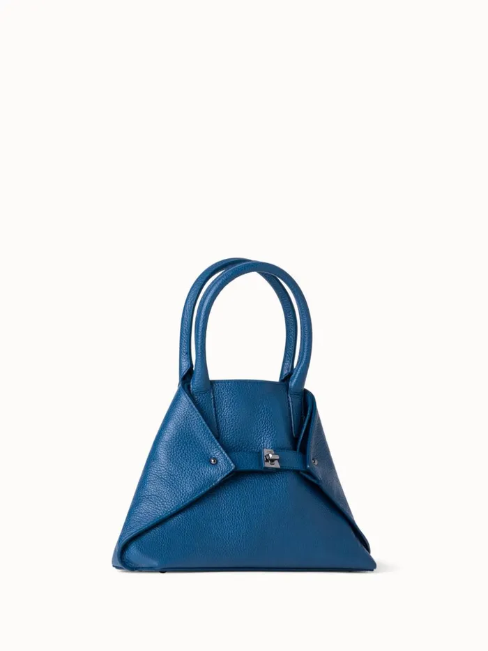 Little Ai Top Handle Bag In Cervocalf Leather Pacific Women Akris Crossbody Bags