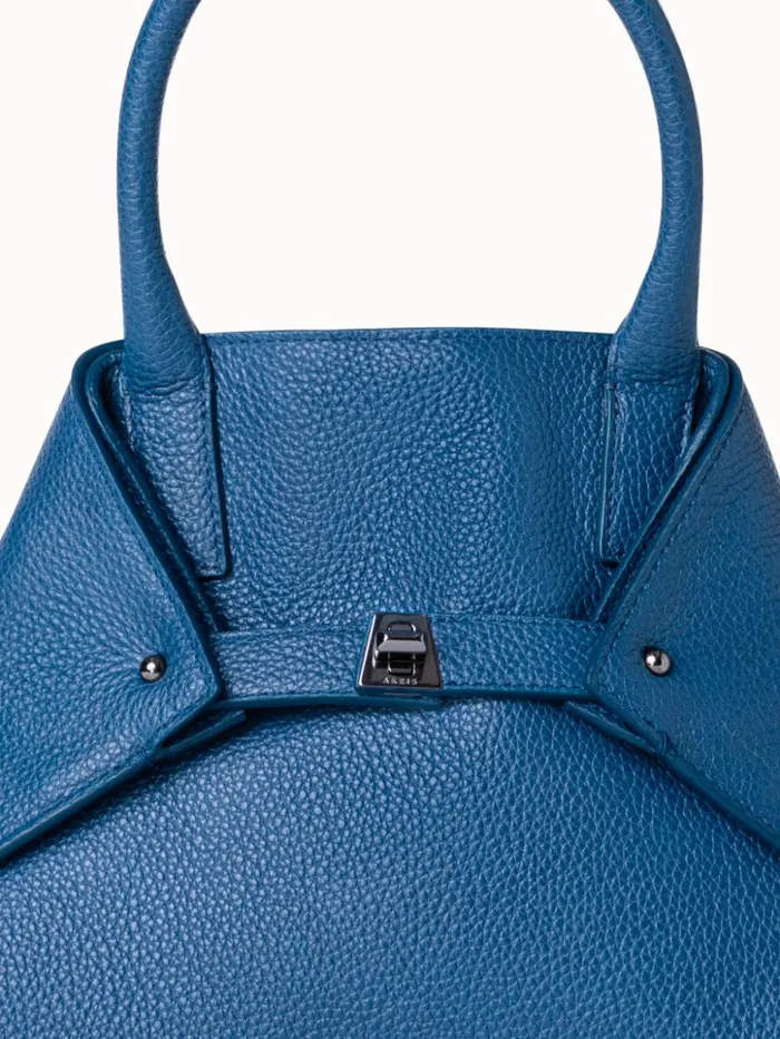 Little Ai Top Handle Bag In Cervocalf Leather Pacific Women Akris Crossbody Bags