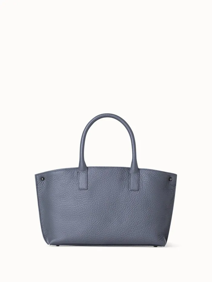 Little Ai Top Handle Bag In Leather Grey Stone Women Akris Crossbody Bags