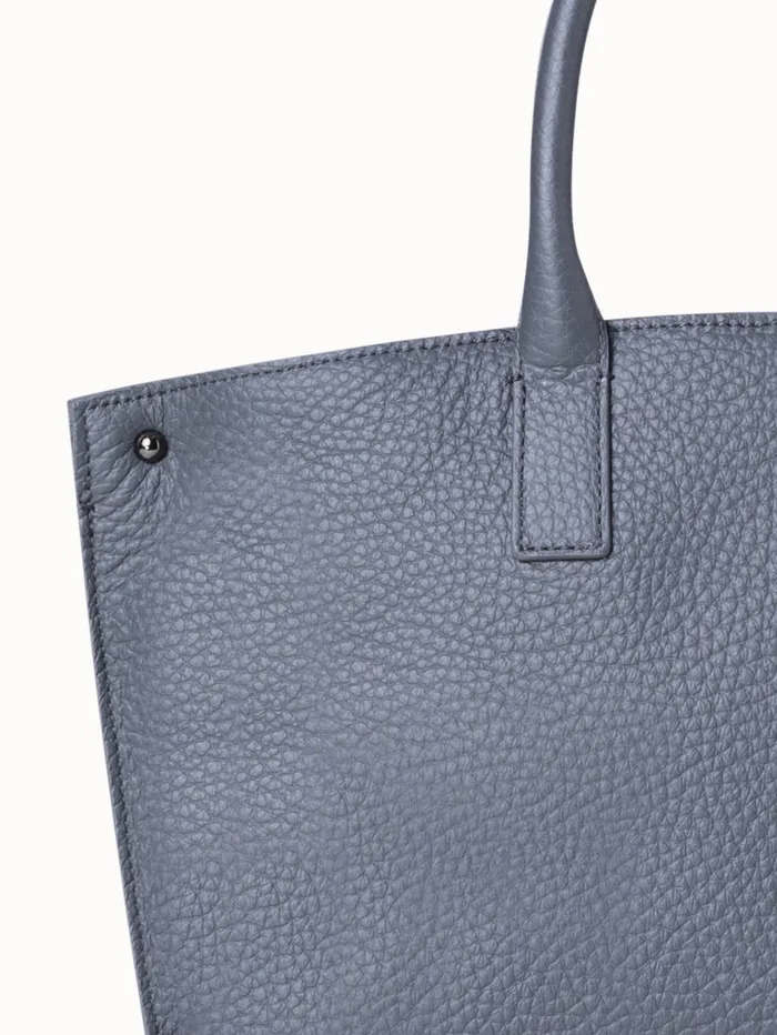 Little Ai Top Handle Bag In Leather Grey Stone Women Akris Crossbody Bags